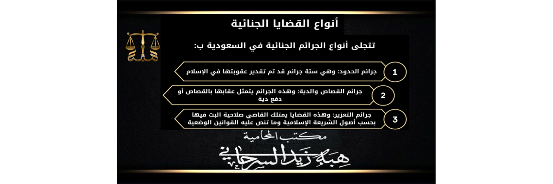 انواع القضايا الجنائية
